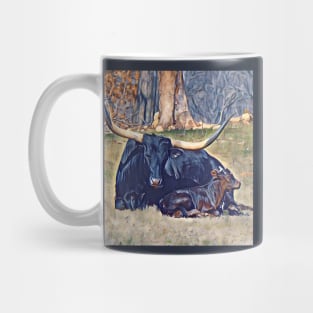 Texas Longhorn and cakf Mug